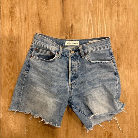 Denim Forum Pants - Denim Forum Arlo 50z High Rise Thigh Shorts Size 26